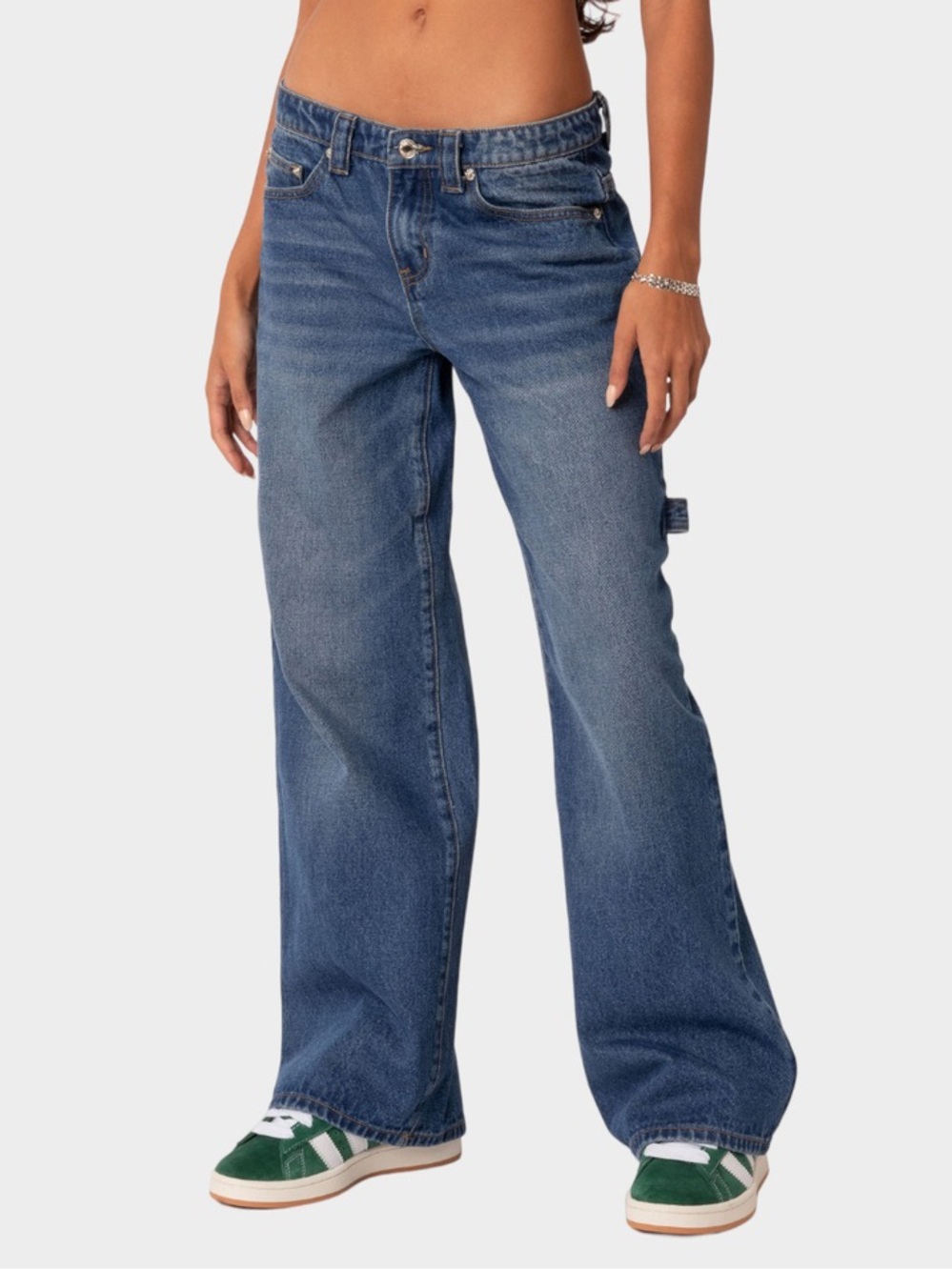 Edikted Low Rise Cargo Jeans Sz L